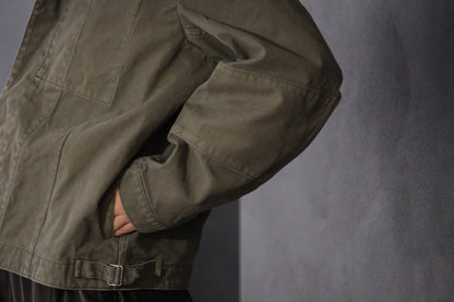 HEUGN / COAT091/COTTON Over Dye Military