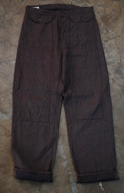 Azurea Salvia/1890 DOUBLE KNEE PANT(Heavy linen 13oz)