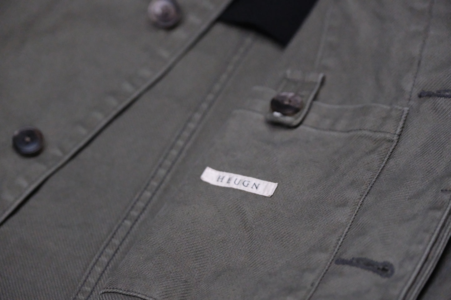 HEUGN / COAT091/COTTON Over Dye Military