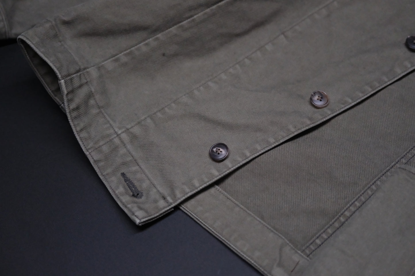 HEUGN / COAT091/COTTON Over Dye Military