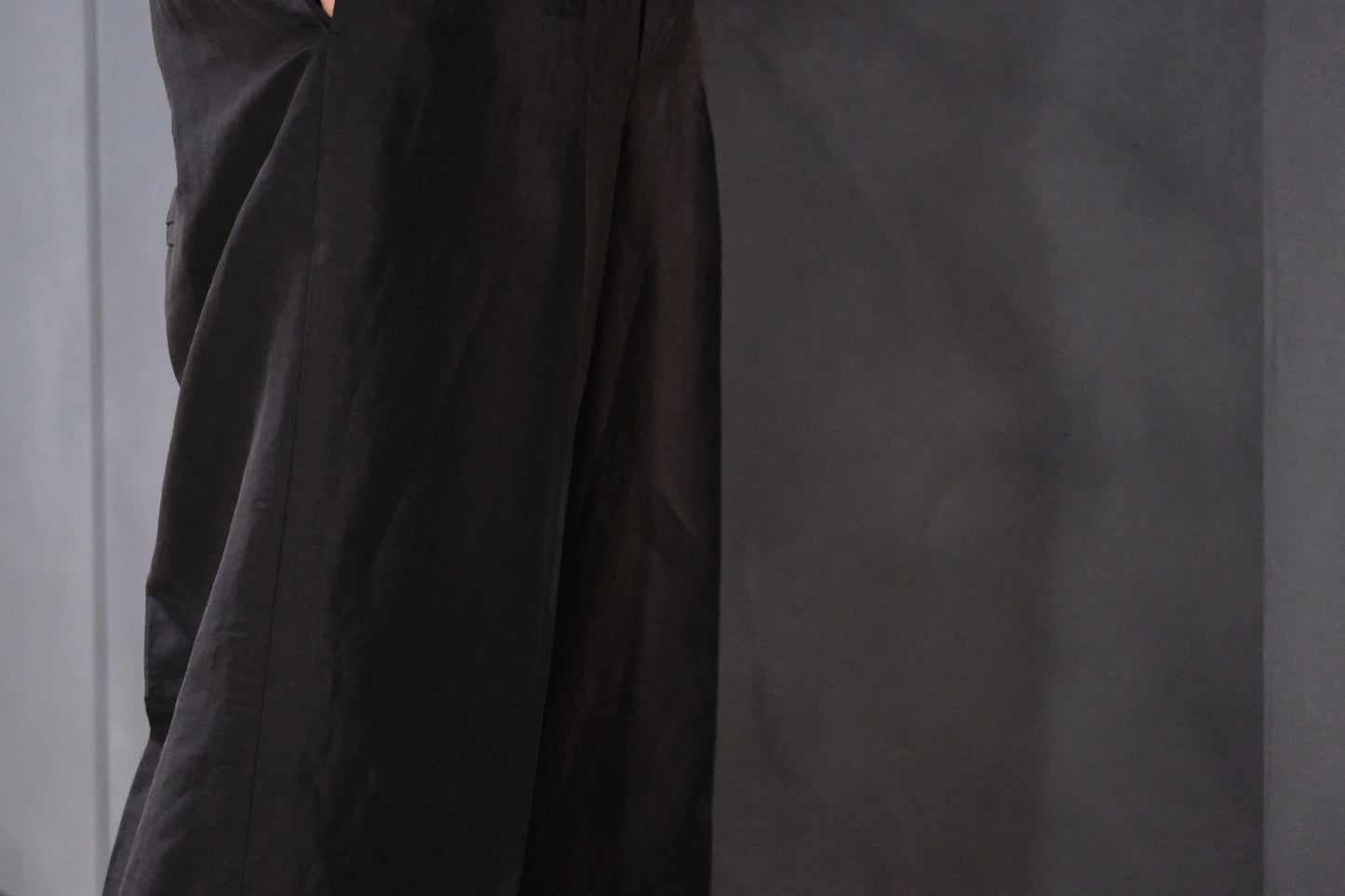 nonnotte/Draw Cord Wide Straight Trousers/Lineon