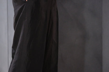 nonnotte/Draw Cord Wide Straight Trousers/Lineon