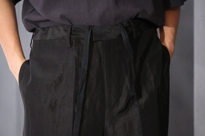 nonnotte/Draw Cord Wide Straight Trousers/Lineon