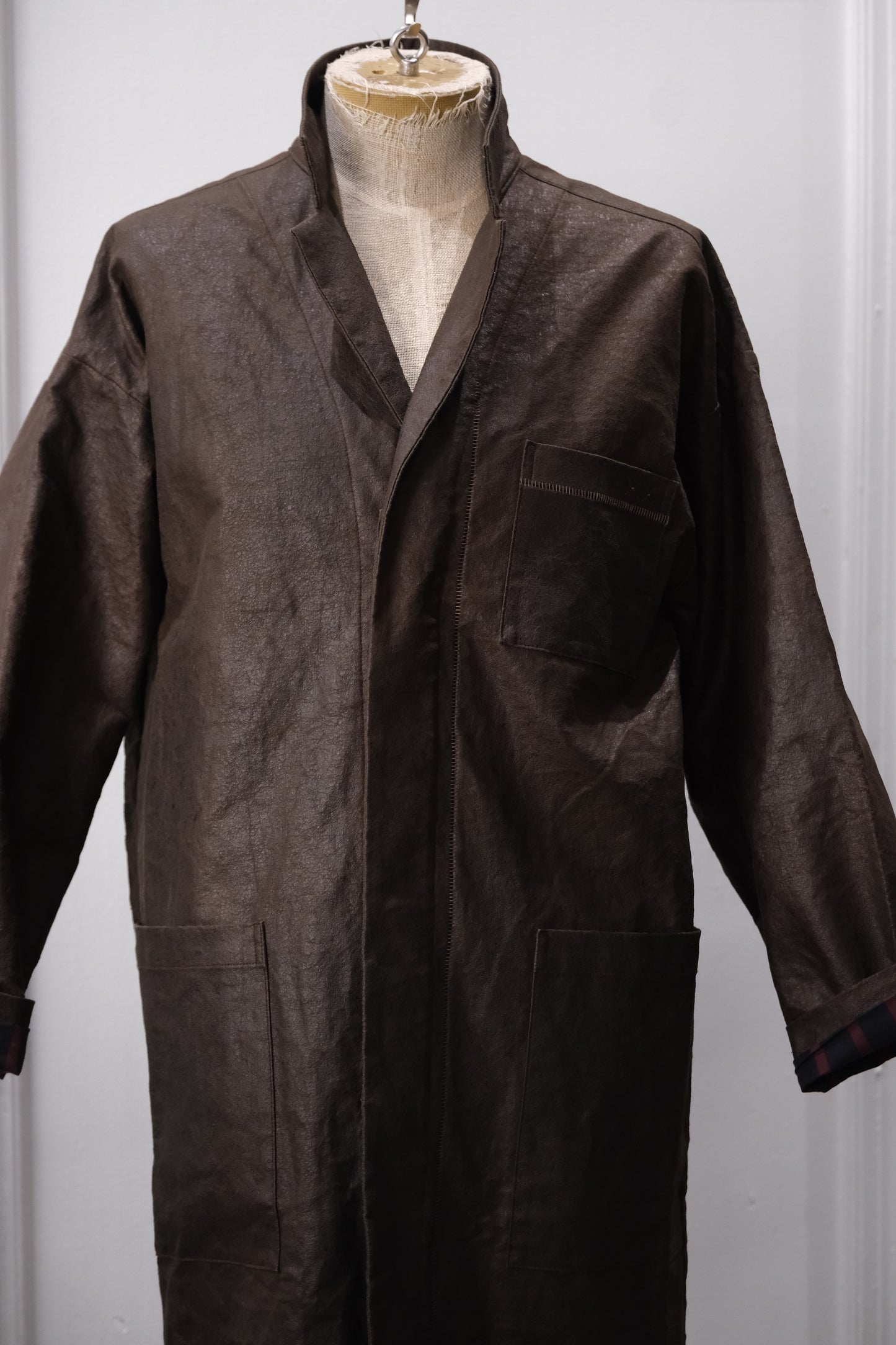 A TENTATIVE ATELIER /  Mario Monicelli /  MUD DYED WAX WORKER COAT