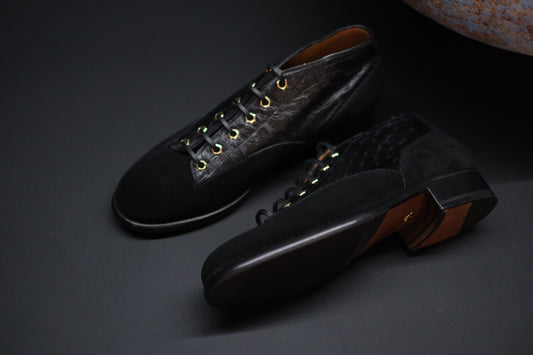 Le Yucca's  /  Y36623  OSTRICH BLACK MCKAY TOMOIA SUPERBUCK