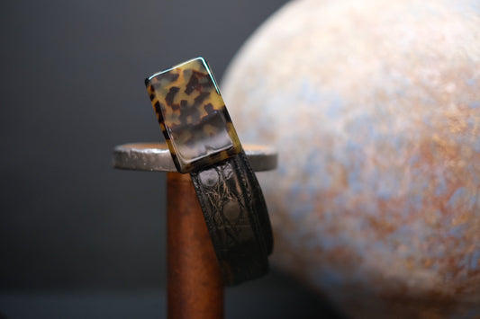 Le Yucca's  /  Vintage Square Acetate Belt / FIBBIA ART.97267/35