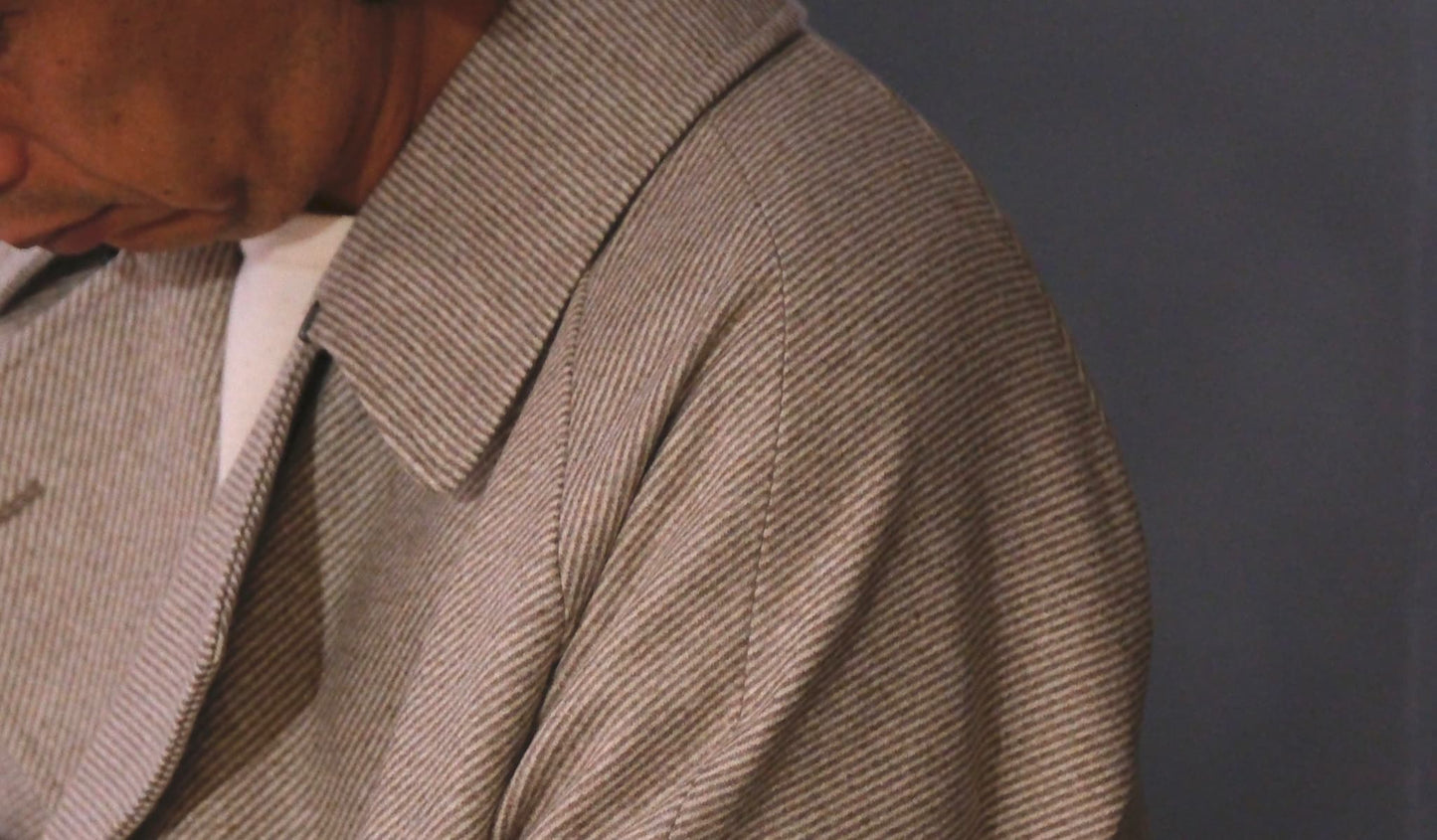 COHÉRENCE / Mod.FOUFOU Ⅱ / “10TH ANNIVERSARY LIMITED  COLLECTION” / POULOU CASHMERE SUPER160S DIAGONAL JERSEY