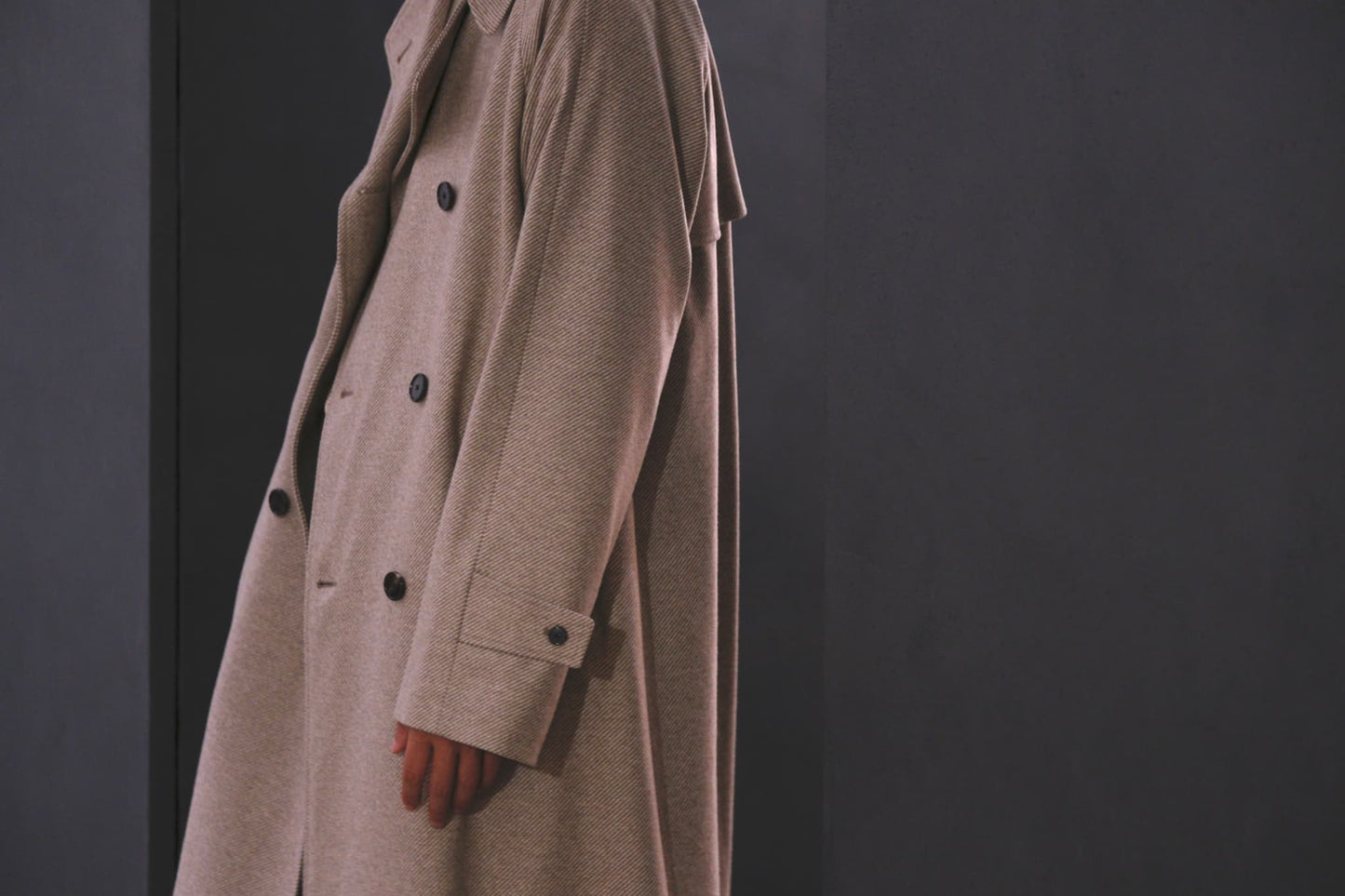 COHÉRENCE / Mod.FOUFOU Ⅱ / “10TH ANNIVERSARY LIMITED  COLLECTION” / POULOU CASHMERE SUPER160S DIAGONAL JERSEY