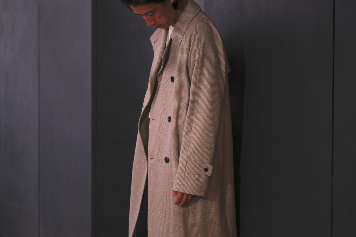 COHÉRENCE / Mod.FOUFOU Ⅱ / “10TH ANNIVERSARY LIMITED  COLLECTION” / POULOU CASHMERE SUPER160S DIAGONAL JERSEY