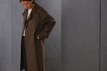 COHÉRENCE / Mod.FOUFOU Ⅱ / CHEVRON TWEED JERSEY / BROWN