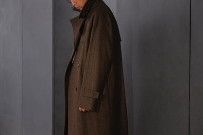 COHÉRENCE / Mod.FOUFOU Ⅱ / CHEVRON TWEED JERSEY / BROWN