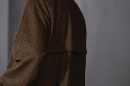 COHÉRENCE / Mod.FOUFOU Ⅱ / CHEVRON TWEED JERSEY / BROWN