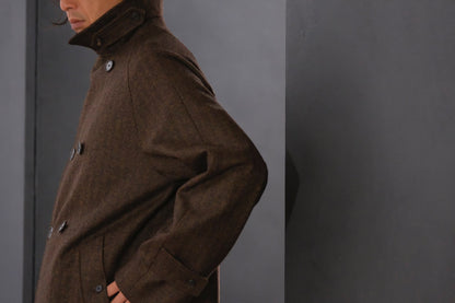 COHÉRENCE / Mod.FOUFOU Ⅱ / CHEVRON TWEED JERSEY / BROWN
