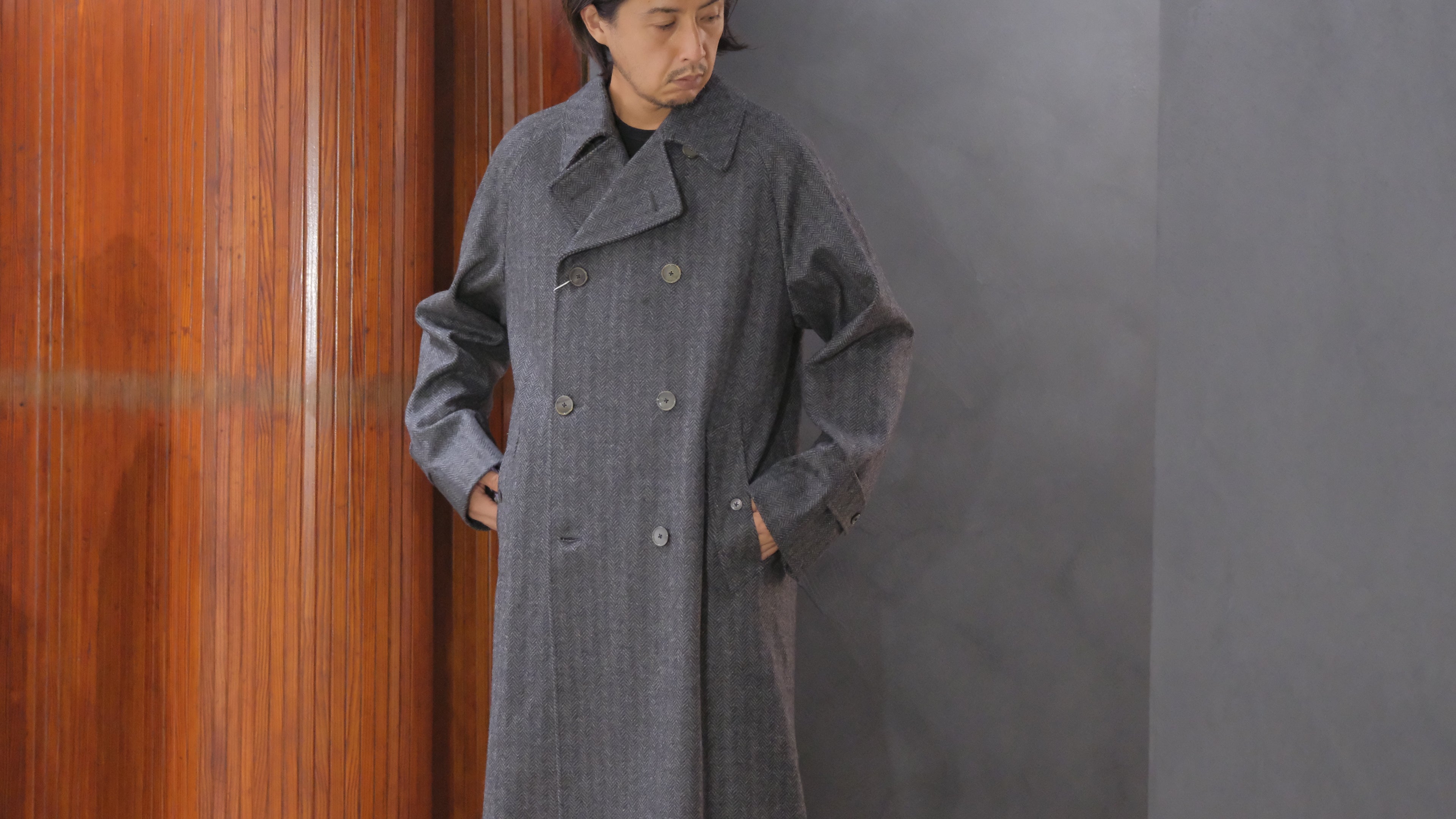 COHÉRENCE/Mod.FOUFOU Ⅱ/CHEVRON TWEED JERSEY / GREY – Lister