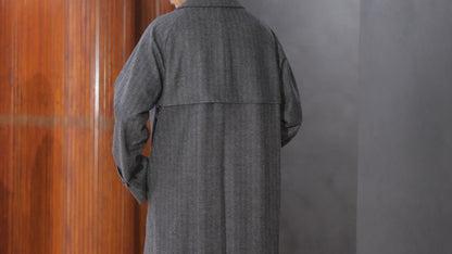 COHÉRENCE/Mod.FOUFOU Ⅱ/CHEVRON TWEED JERSEY / GREY