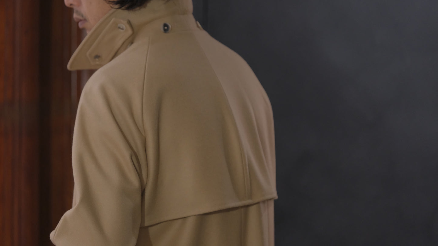 COHÉRENCE/Mod.FOUFOU Ⅱ/MELTON JERSEY / CAMEL.BLACK