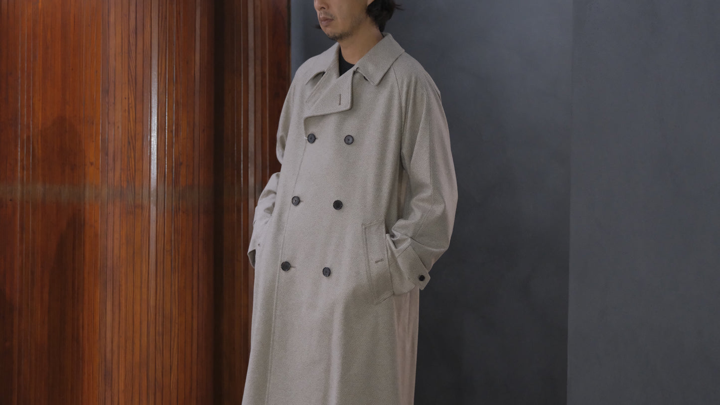 COHÉRENCE / Mod.FOUFOU Ⅱ / “10TH ANNIVERSARY LIMITED  COLLECTION” / POULOU CASHMERE SUPER160S DIAGONAL JERSEY