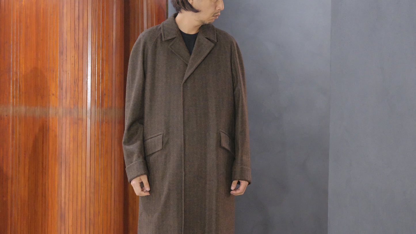 COHÉRENCE/Mod.CORB/CHEVRON TWEED JERSEY / GRAY.BROWN