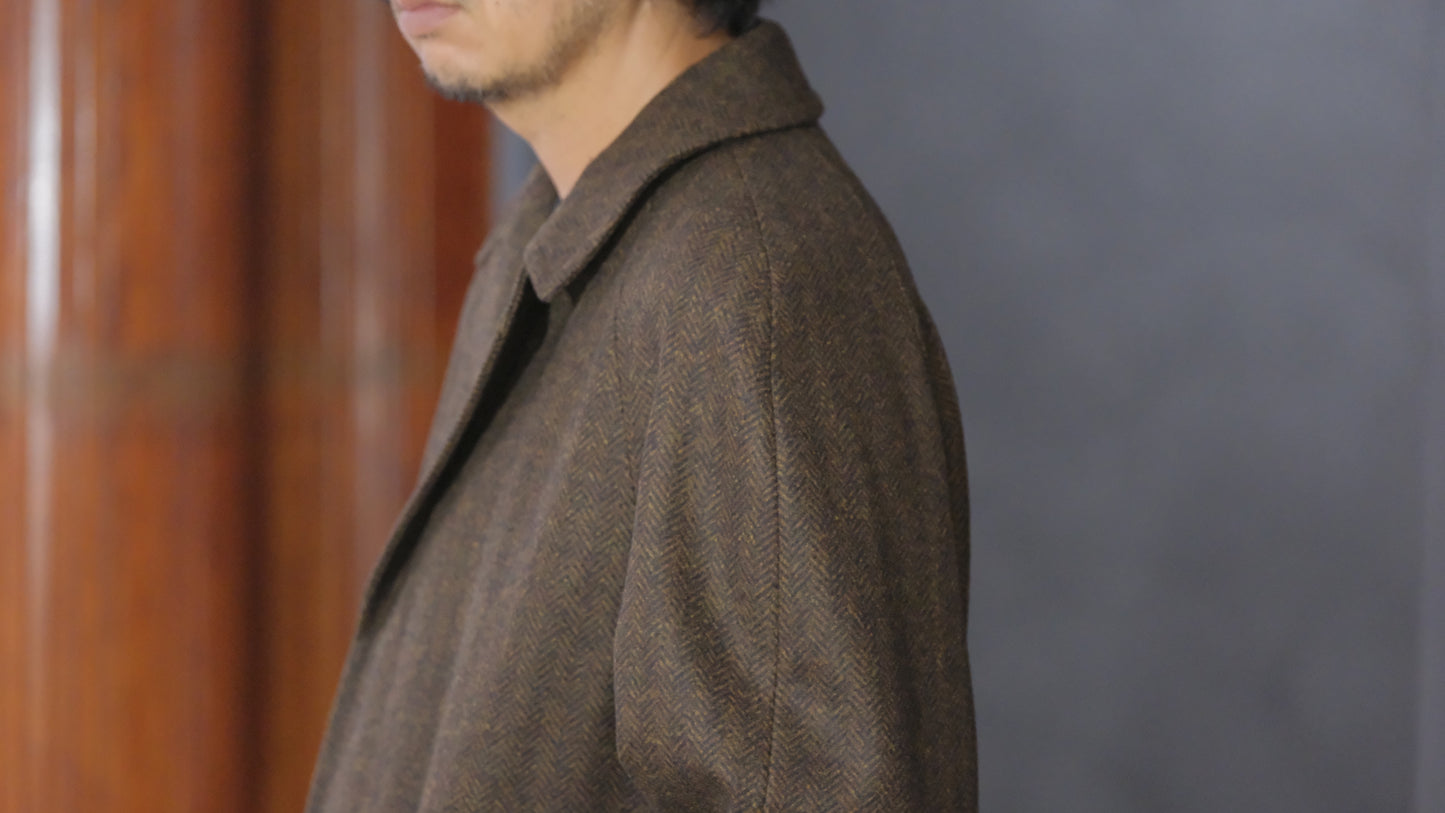 COHÉRENCE/Mod.CORB/CHEVRON TWEED JERSEY / GRAY.BROWN