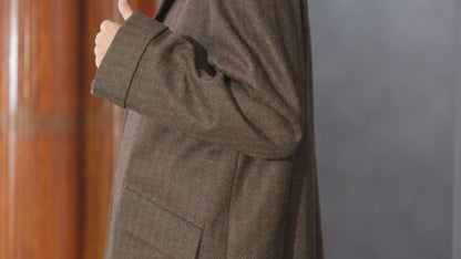 COHÉRENCE/Mod.CORB/CHEVRON TWEED JERSEY / GRAY.BROWN