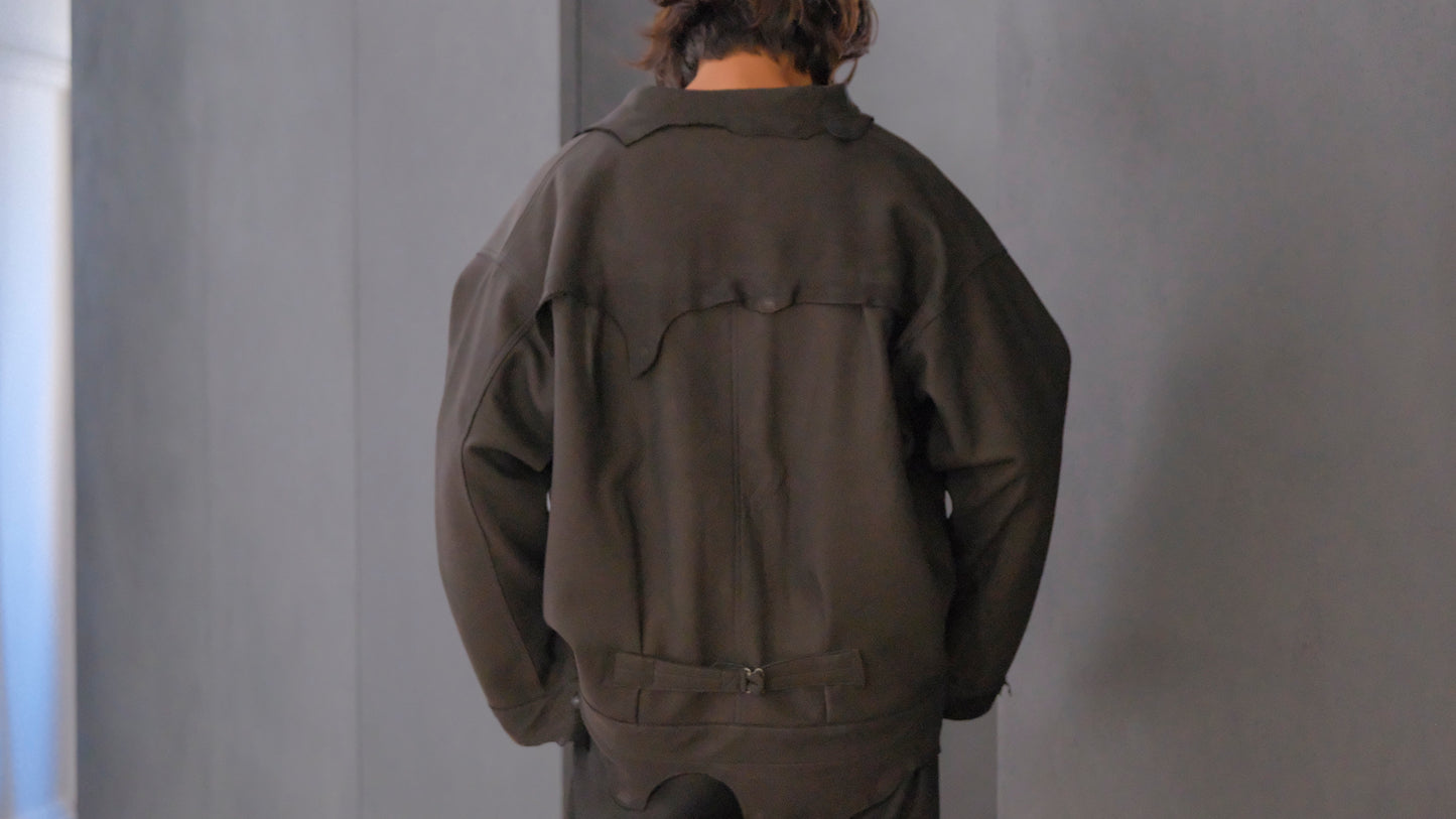 GOODKARMA DEVELOPMENT / Leather Blouse”DAVE”  DEERSKIN / (Black)