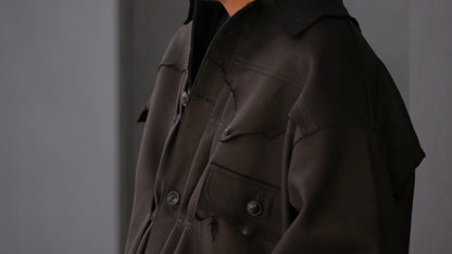 GOODKARMA DEVELOPMENT / Leather Blouse”DAVE”  DEERSKIN / (Black)