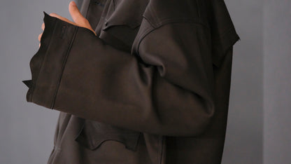 GOODKARMA DEVELOPMENT / Leather Blouse”DAVE”  DEERSKIN / (Black)