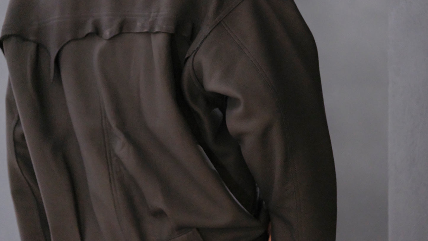 GOODKARMA DEVELOPMENT / Leather Blouse”DAVE”  DEERSKIN / (Black)