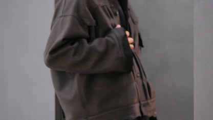 GOODKARMA DEVELOPMENT / Leather Blouse”DAVE”  DEERSKIN / (Black)