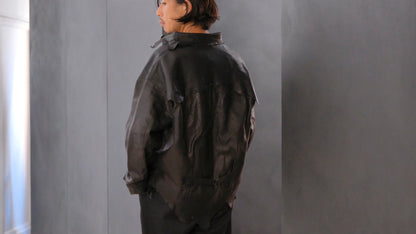 GOODKARMA DEVELOPMENT / Leather Blouse”DAVE” エゾシカ / ( Black )