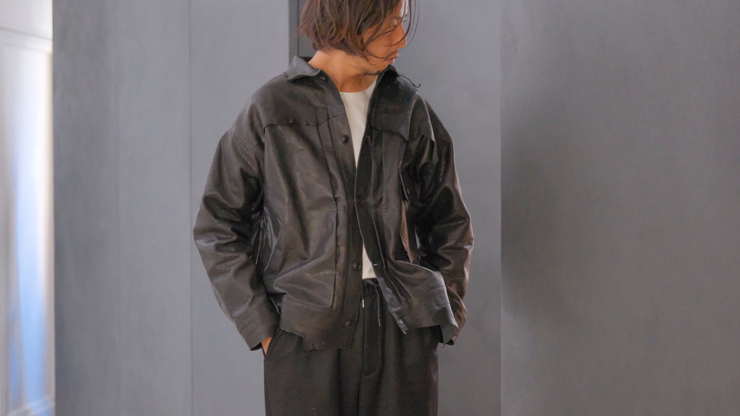 GOODKARMA DEVELOPMENT / Leather Blouse”DAVE” エゾシカ / ( Black )