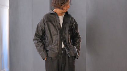GOODKARMA DEVELOPMENT / Leather Blouse”DAVE” エゾシカ / ( Black )