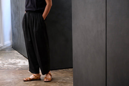 nonnotte/Draping Five-Tuck Wide Trousers/Super 140’s Shadow Jacquard – Bird Plaid