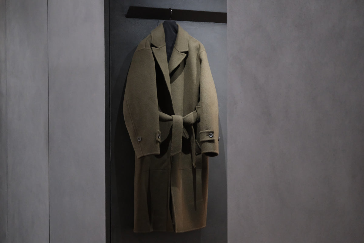 POSTELEGANT/ WOOL REVER  COAT　/ HEATHER MOSS