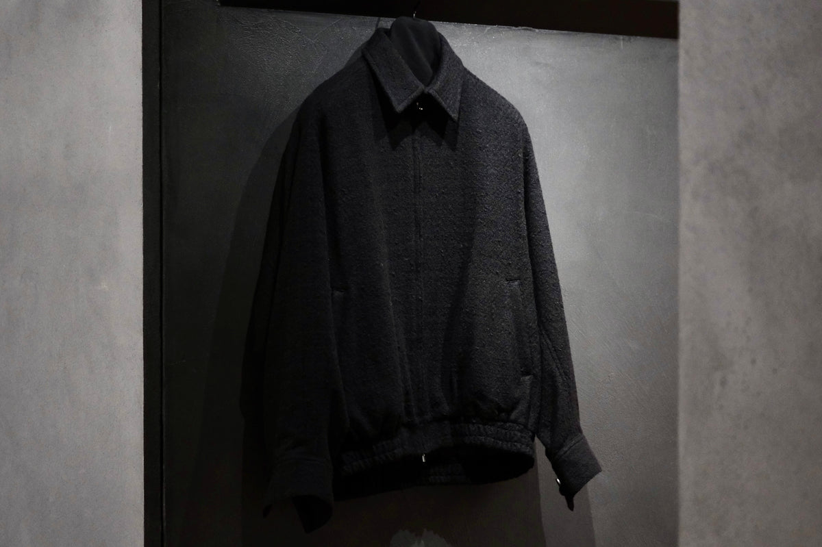 nonnotte/Draping Big Yoke Raglan Drizzler Jacket/N Tweed 002