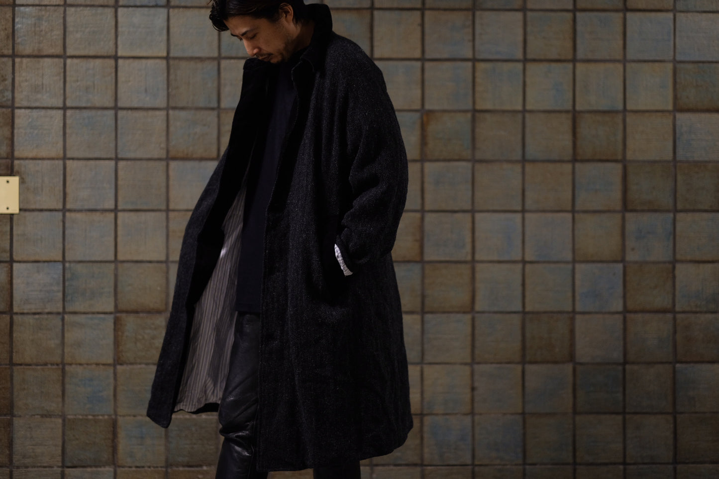 Chez Vidalenc /Coat bobi(Harris tweed/Kol)