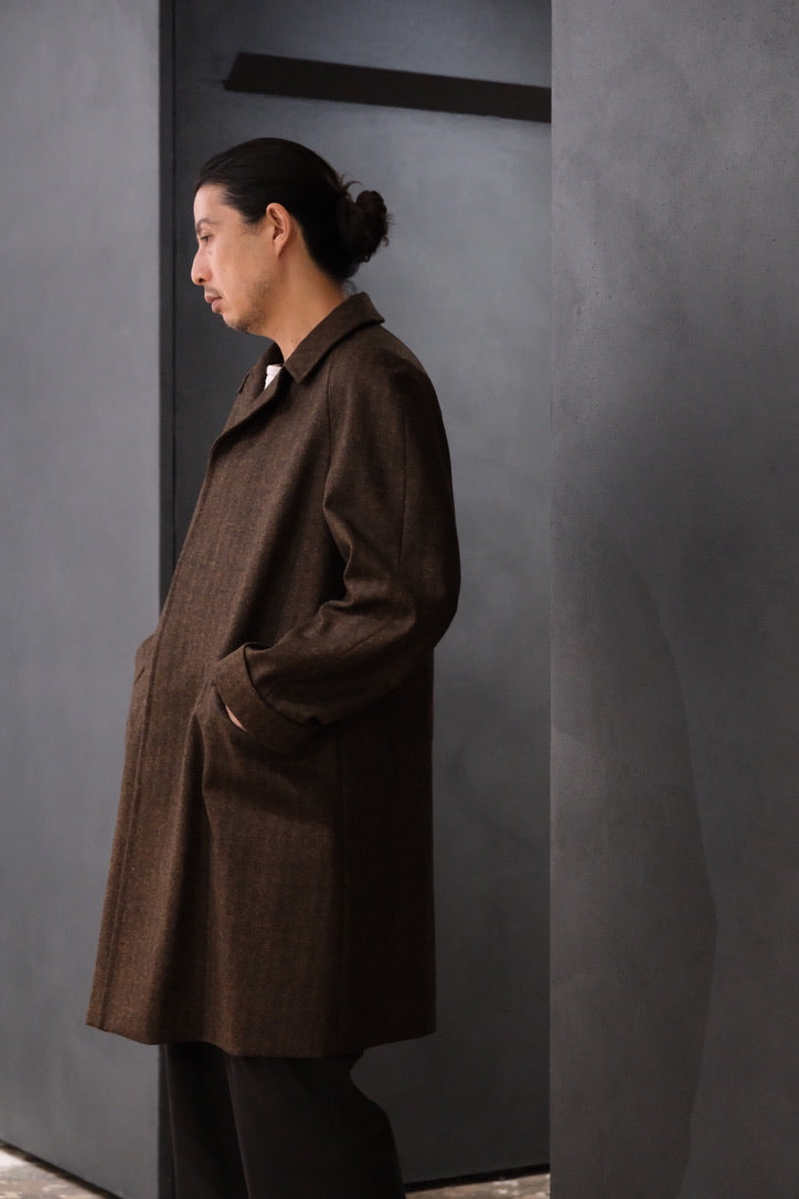 COHÉRENCE/Mod.CORB/CHEVRON TWEED JERSEY / BROWN