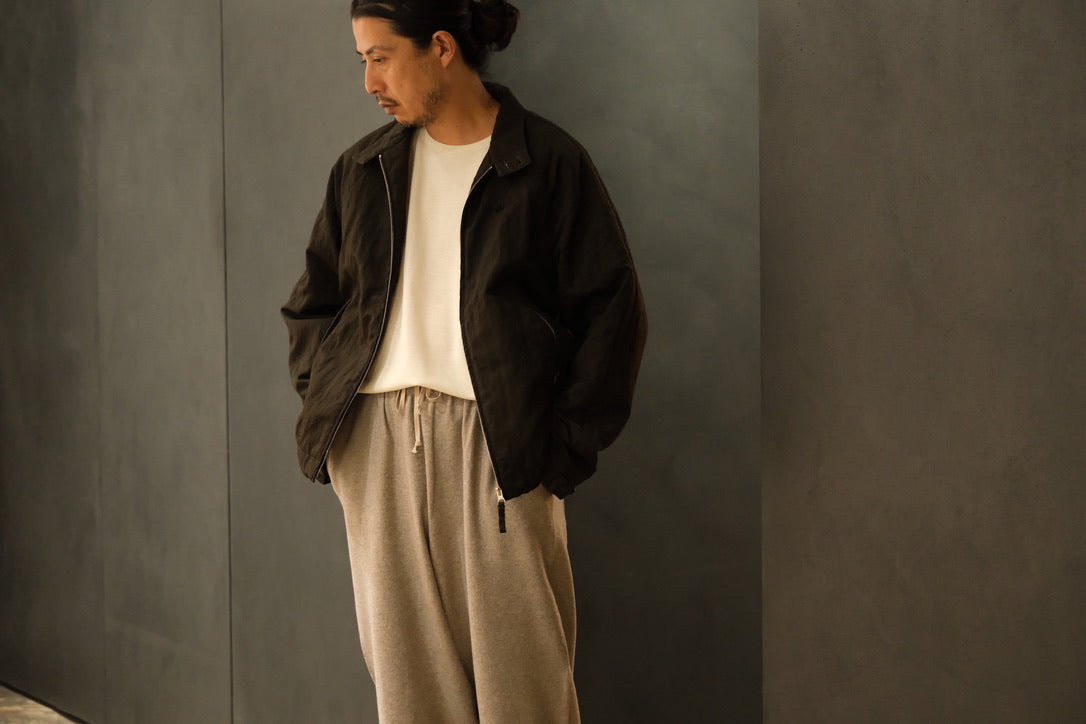 Massimo osti studio / TECH WO BOMBER / OW SHORT JACKET IN LANA TECNICA / TURKISH COFFEE