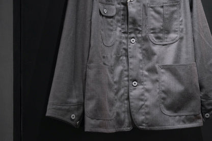 2026AW受注商品/COHERENCE/JACKSON/ROVER WOOL TWILL/GREY NAILHEAD
