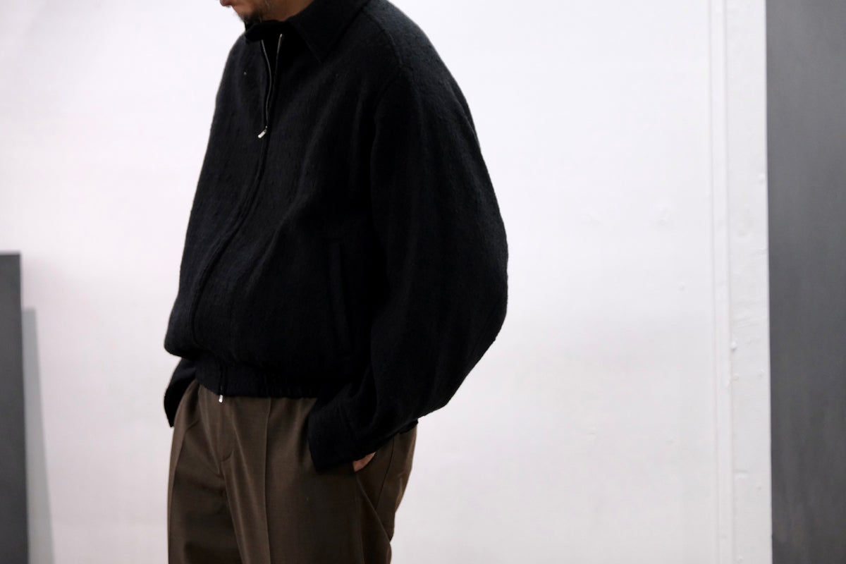 nonnotte/Draping Big Yoke Raglan Drizzler Jacket/N Tweed 002
