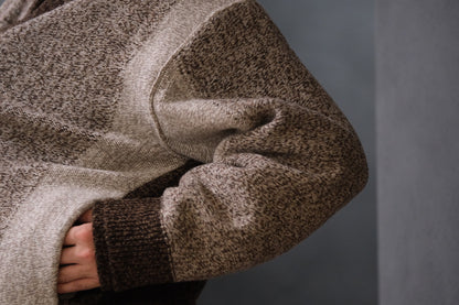 SLOPE SLOW/intarsia zip cardigan/Seven colors NZ wool