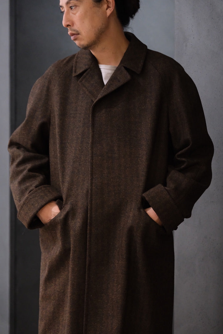 COHÉRENCE/Mod.CORB/CHEVRON TWEED JERSEY / BROWN