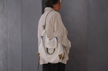 Chez VIDALENC × Marlène Coudeville   /  BAG GIPSY XL /  ANCIENT LINEN NATURAL