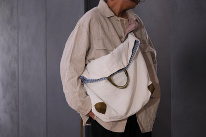Chez VIDALENC × Marlène Coudeville   /  BAG GIPSY XL /  ANCIENT LINEN NATURAL