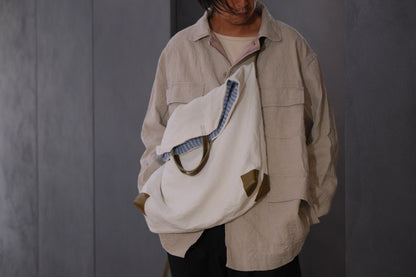 Chez VIDALENC × Marlène Coudeville   /  BAG GIPSY XL /  ANCIENT LINEN NATURAL