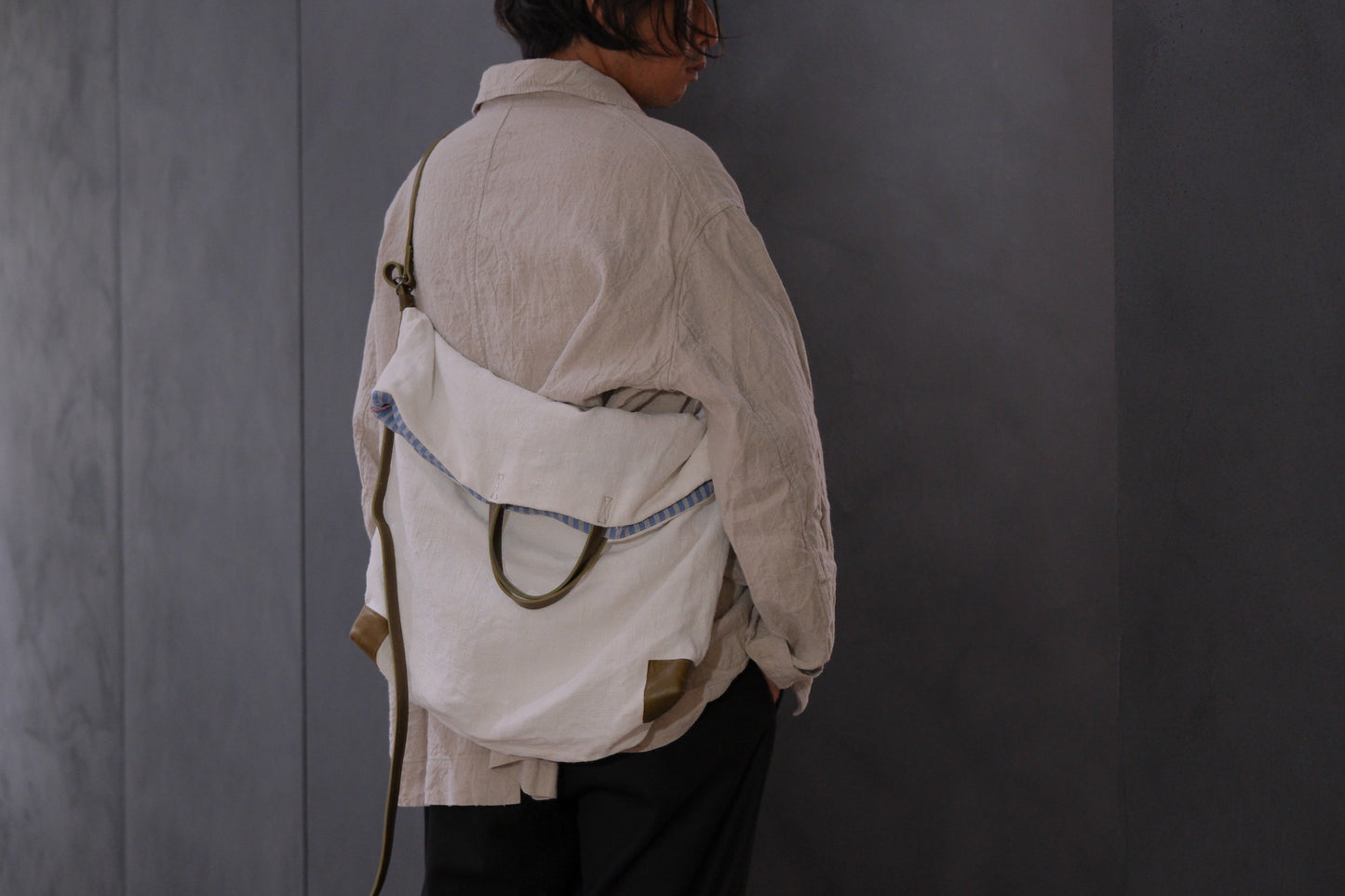 Chez VIDALENC × Marlène Coudeville   /  BAG GIPSY XL /  ANCIENT LINEN NATURAL