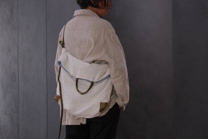 Chez VIDALENC × Marlène Coudeville   /  BAG GIPSY XL /  ANCIENT LINEN NATURAL