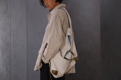 Chez VIDALENC × Marlène Coudeville   /  BAG GIPSY XL /  ANCIENT LINEN NATURAL