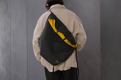 Chez VIDALENC × Marlène Coudeville  /  BAG GIPSY XL /  ANCIENT LINEN BLACK