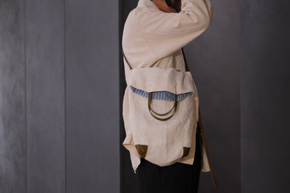 Chez VIDALENC × Marlène Coudeville  /  BAG GIPSY S /  ANCIENT LINEN NATURAL